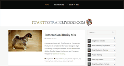 Desktop Screenshot of iwanttotrainmydog.com